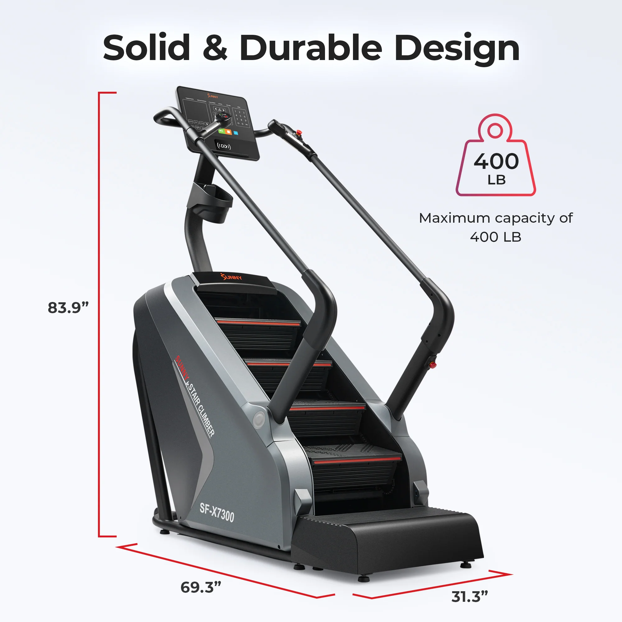 Sunny Health & Fitness Premium Stepper Stair Climber - SF-X7300 - Image 3