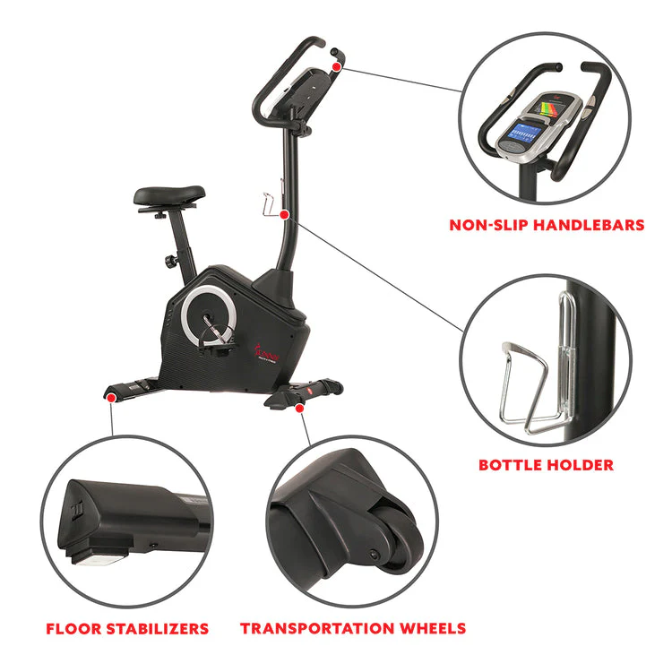 Sunny Health & Fitness Programmable Upright Bike - SF-B2883 - Image 4
