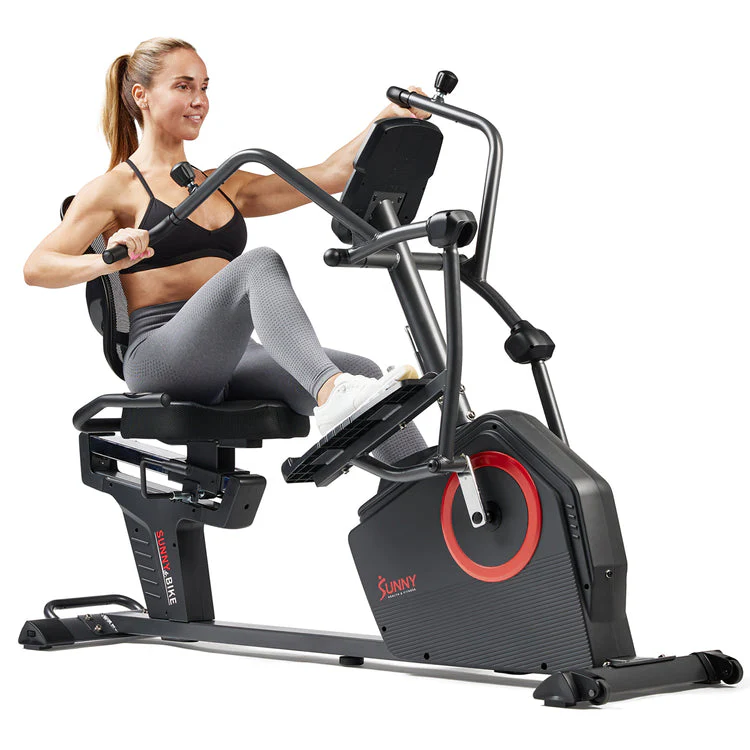 Sunny Health & Fitness Smart Recumbent Cross Trainer Elliptical Exercise Bike – SF-RBE4886SMART - Image 7