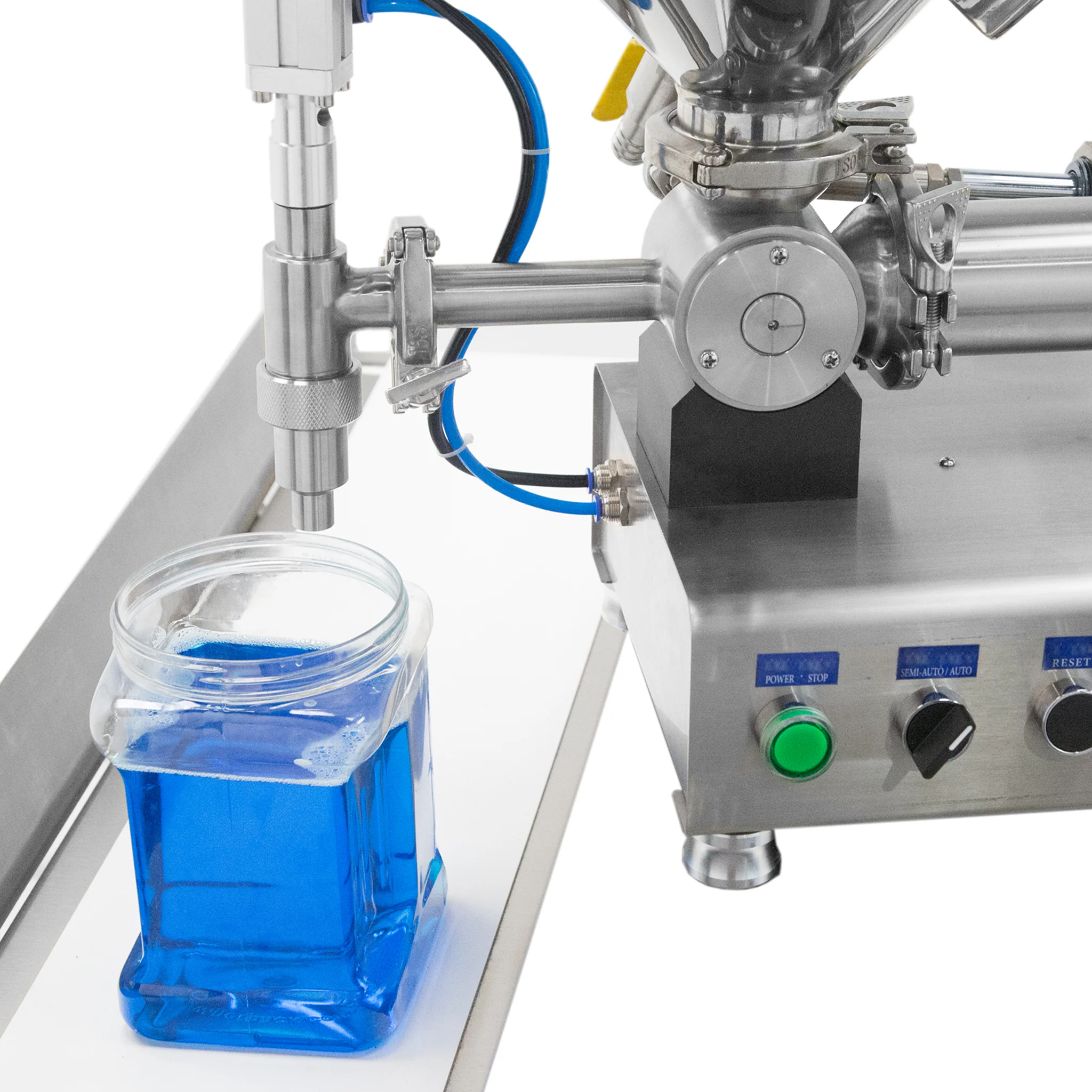 Tabletop Paste Piston Filler with Heated Hopper - 316 SS – 1000ml - Image 2