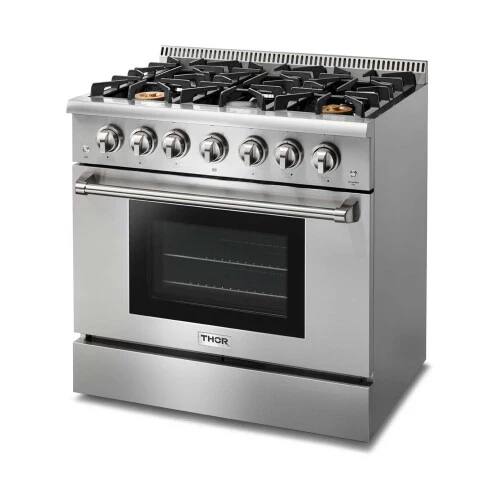 Thor Kitchen36 Inch Professional Gas Range in Stainless Steel - Image 2