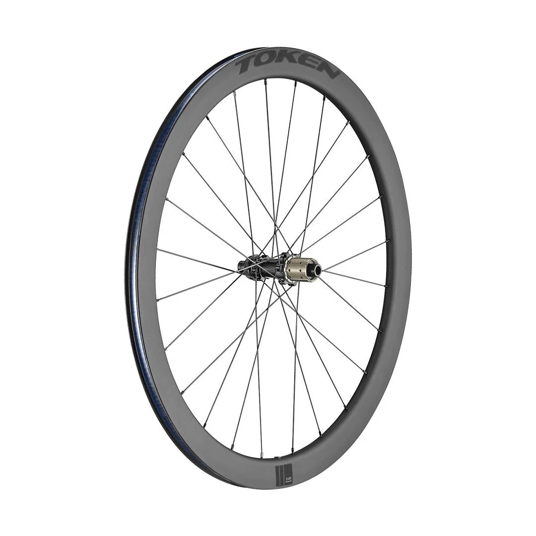 Token C45D 45mm Carbon Clincher Road Racing Disc Brake 700c Wheelset - Image 2
