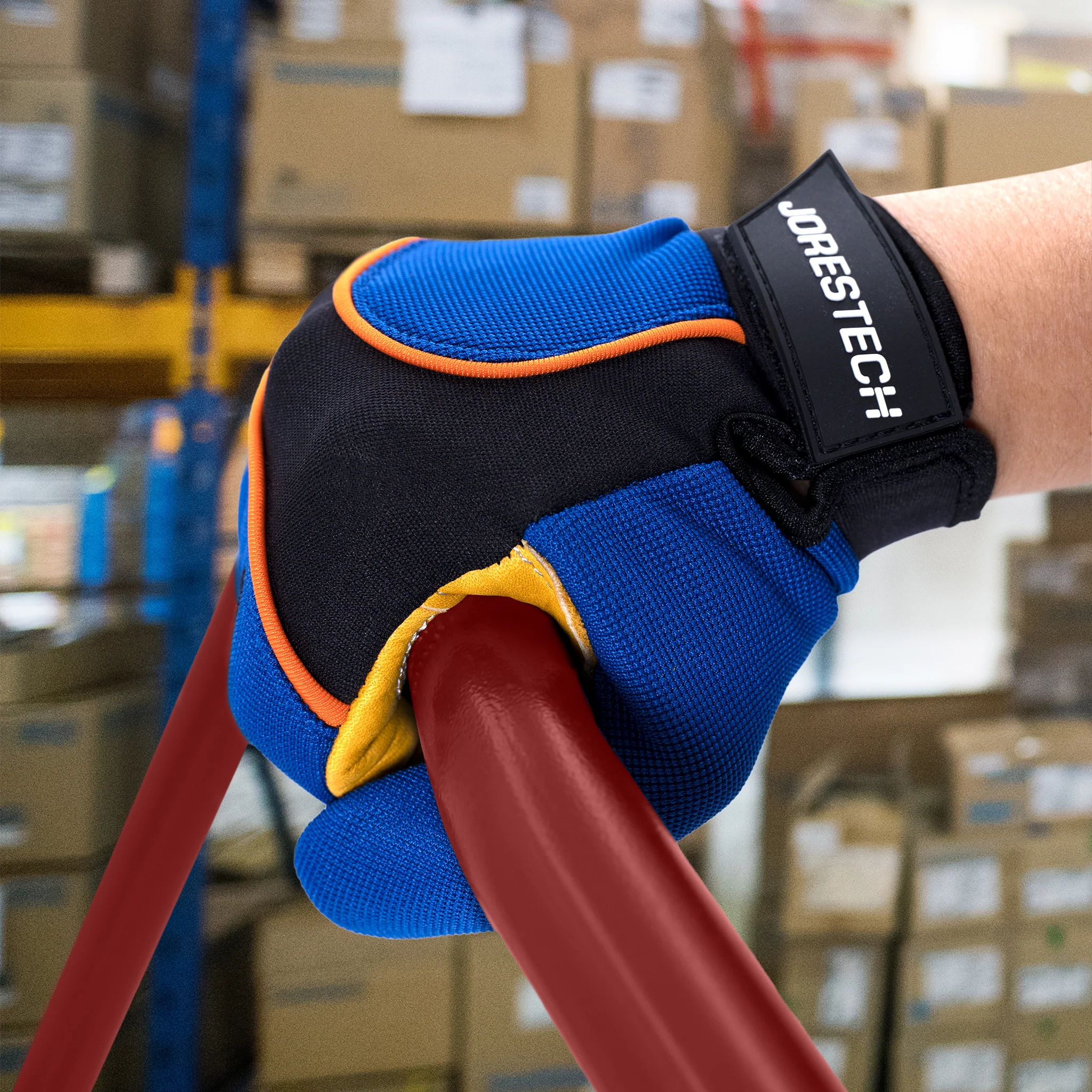 Touchscreen Safety Work Gloves with Leather Palms - Image 17