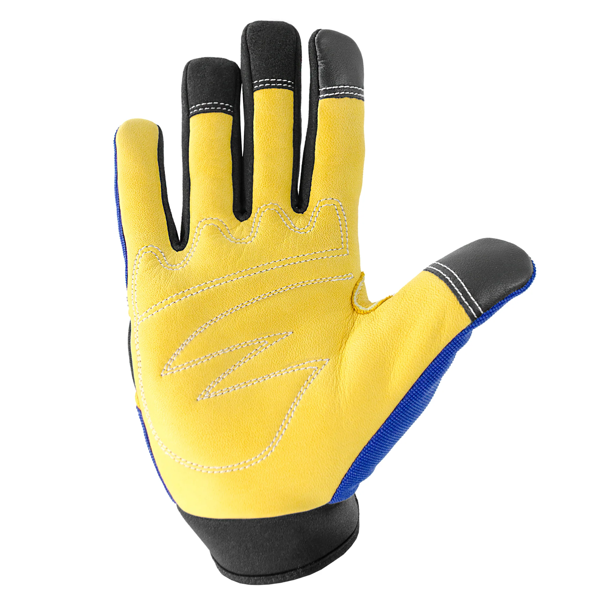 Touchscreen Safety Work Gloves with Leather Palms - Image 18