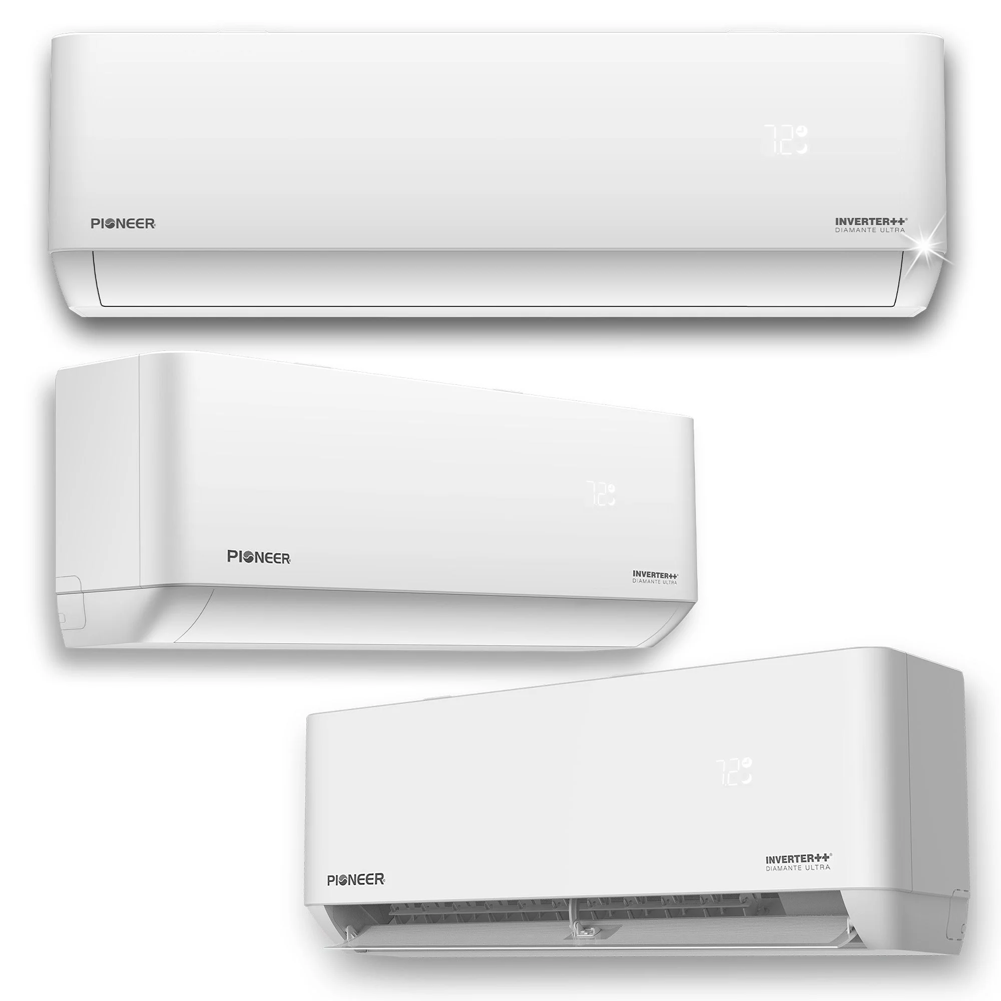 Triple Split 27000 BTU 2.25-Ton Diamante Ultra Wi-Fi 22 SEER2 Energy-Star Multi (3) Zone Wall Mount Air Conditioner Heat Pump 230-Volt - Image 3