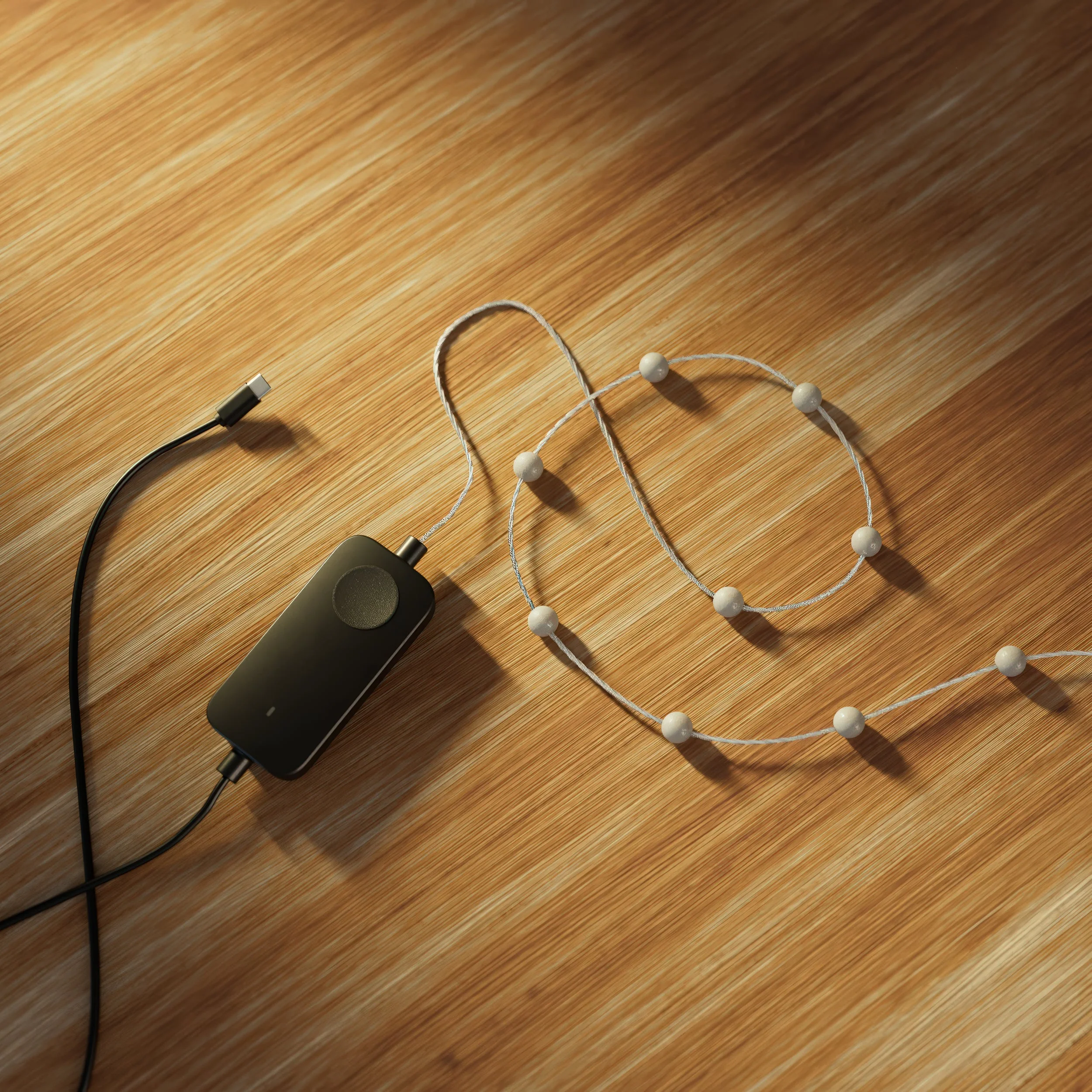 Twinkly Strings USB-C Pearls 200 LED, Pearl-Shaped LED Light String, RGB Multicolor LED Lights, Valentine's Day Lights, Compatible with Alexa, Google Home, USB-C Power, Green Wire, 39.4ft - Image 5