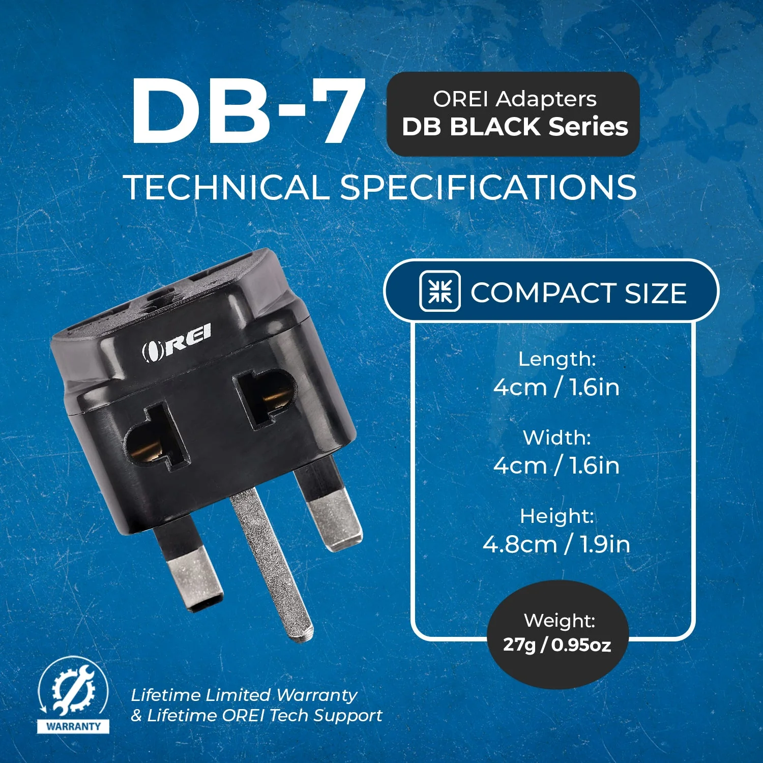 UK, Hong Kong Travel Adapter - 2 in 1 - Type G - Compact Design (DB-7) - Image 10