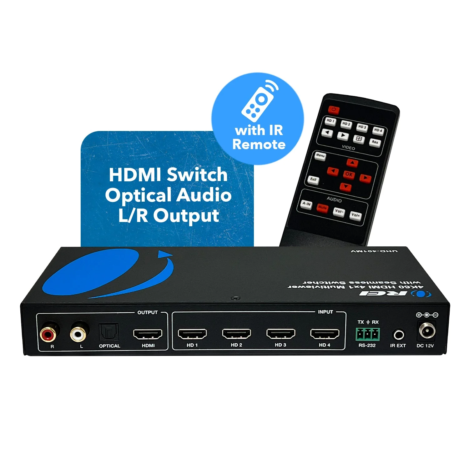 Ultra HD 4K Quad Multi-Viewer 4x1 HDMI Seamless Switch (UHD-401MV) - Image 3