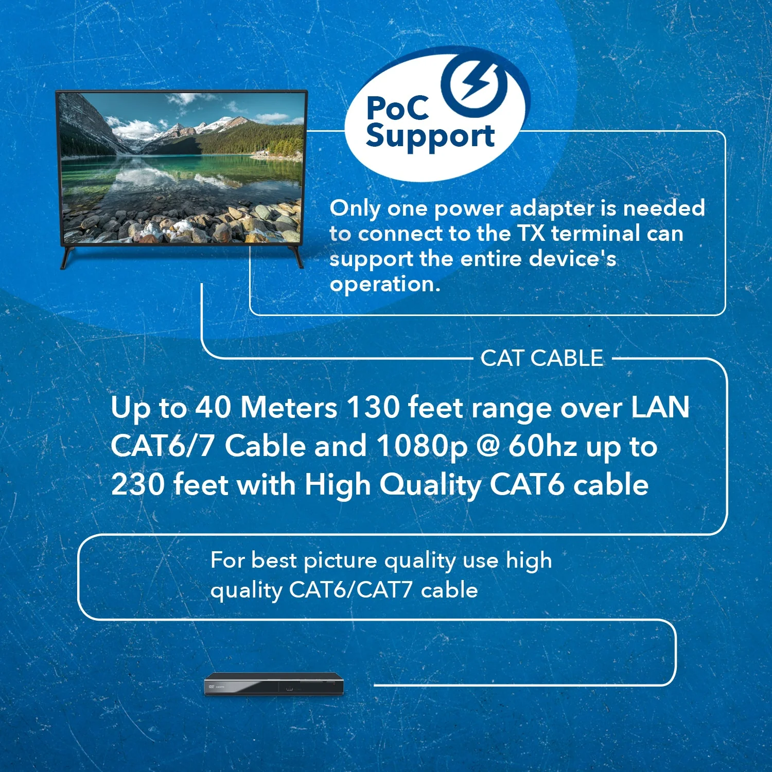 Ultra HD HDBaseT HDMI Extender Upto 230ft @4K Over Cat5e/6 (EX-230UHD) - Image 4