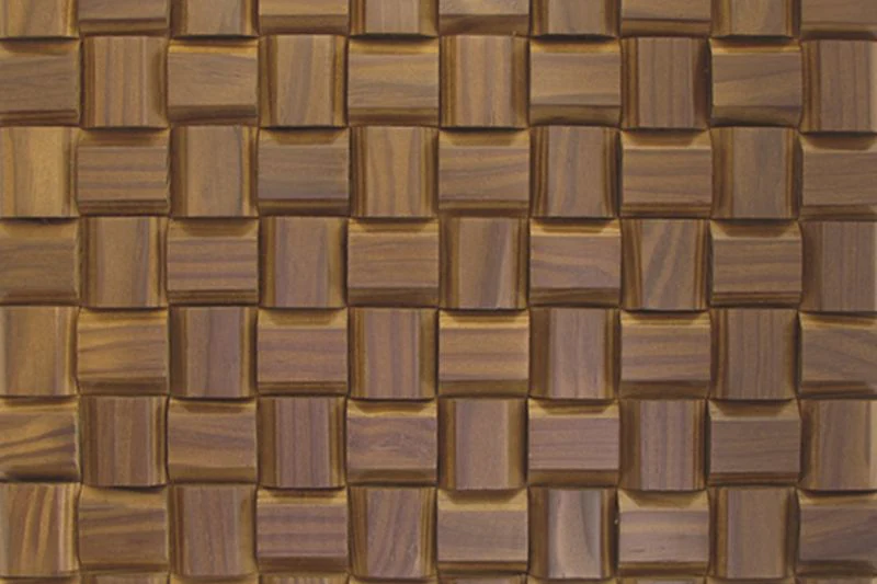 US Pine Pyramid Thermowood Mesh-mounted Mosaic Wall Tile - Livfloors Collection - Image 2