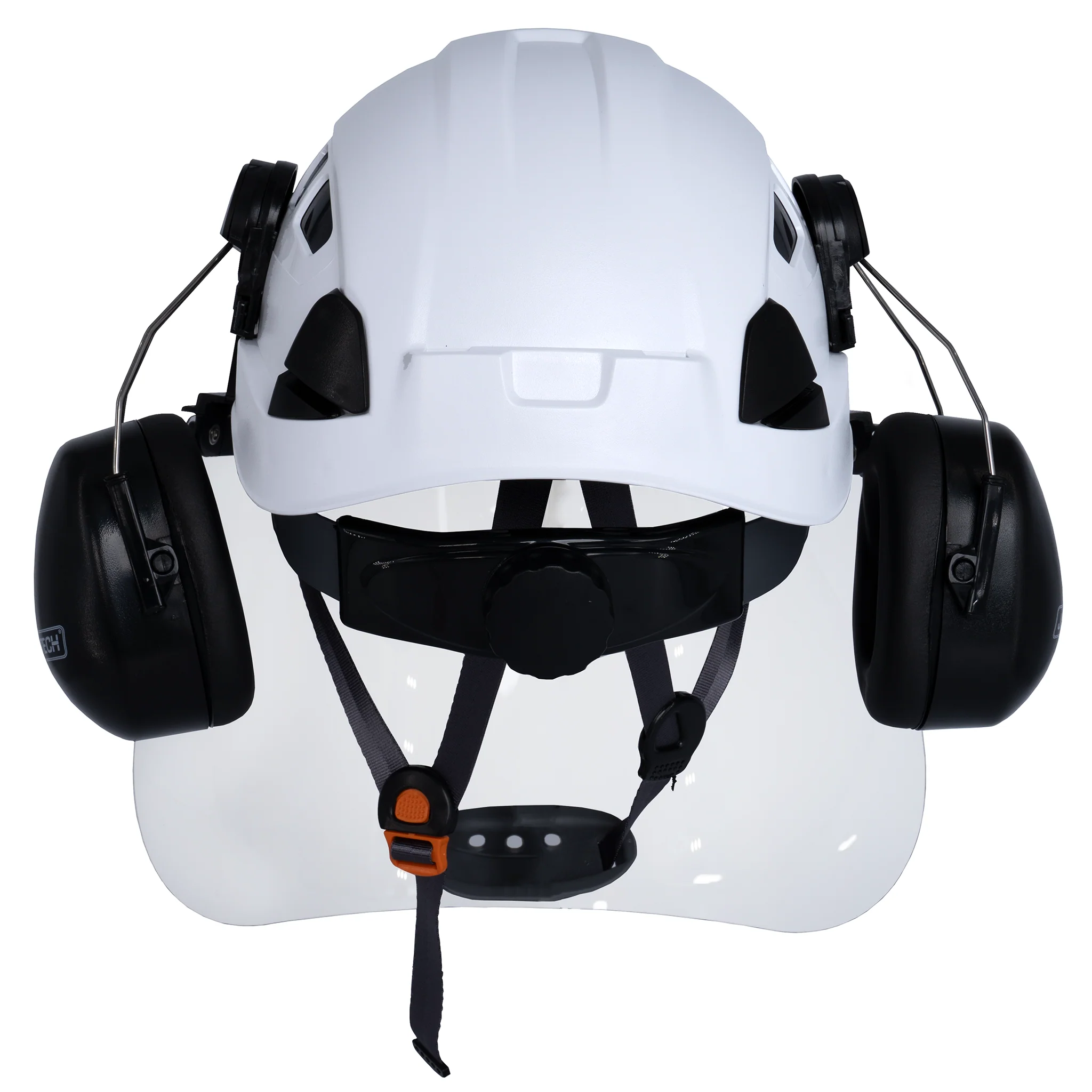 Ventilated Hard Hat with PC Face Shield and Earmuffs - Image 8