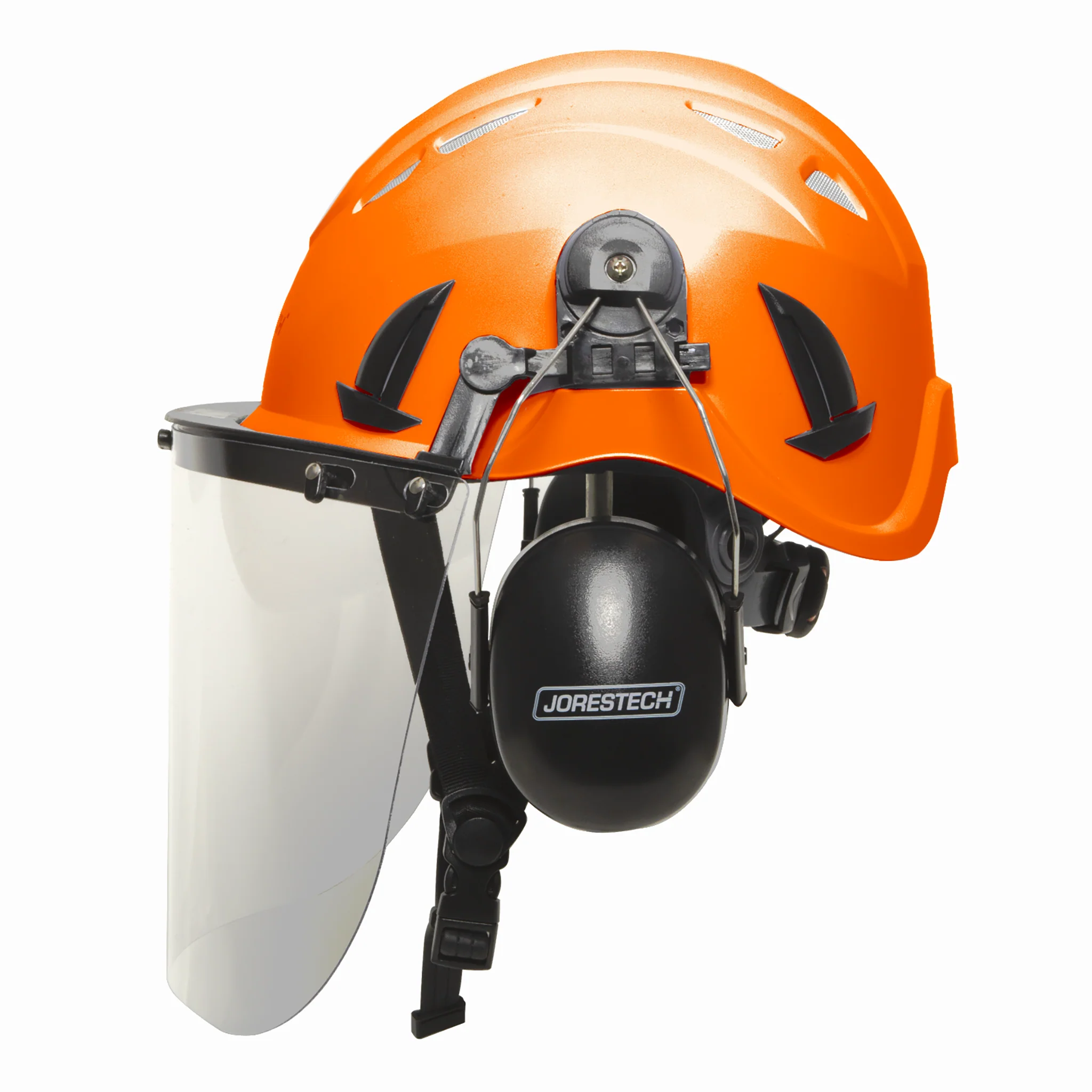 Ventilated Safety Work at Height Helmet System with Face Shield and Earmuffs - Image 2