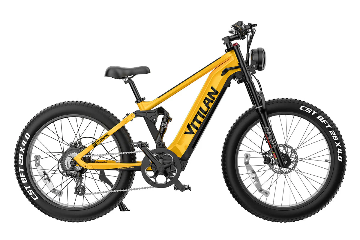 VITILAN T7 Full Suspension Mountain E-bike - Image 2