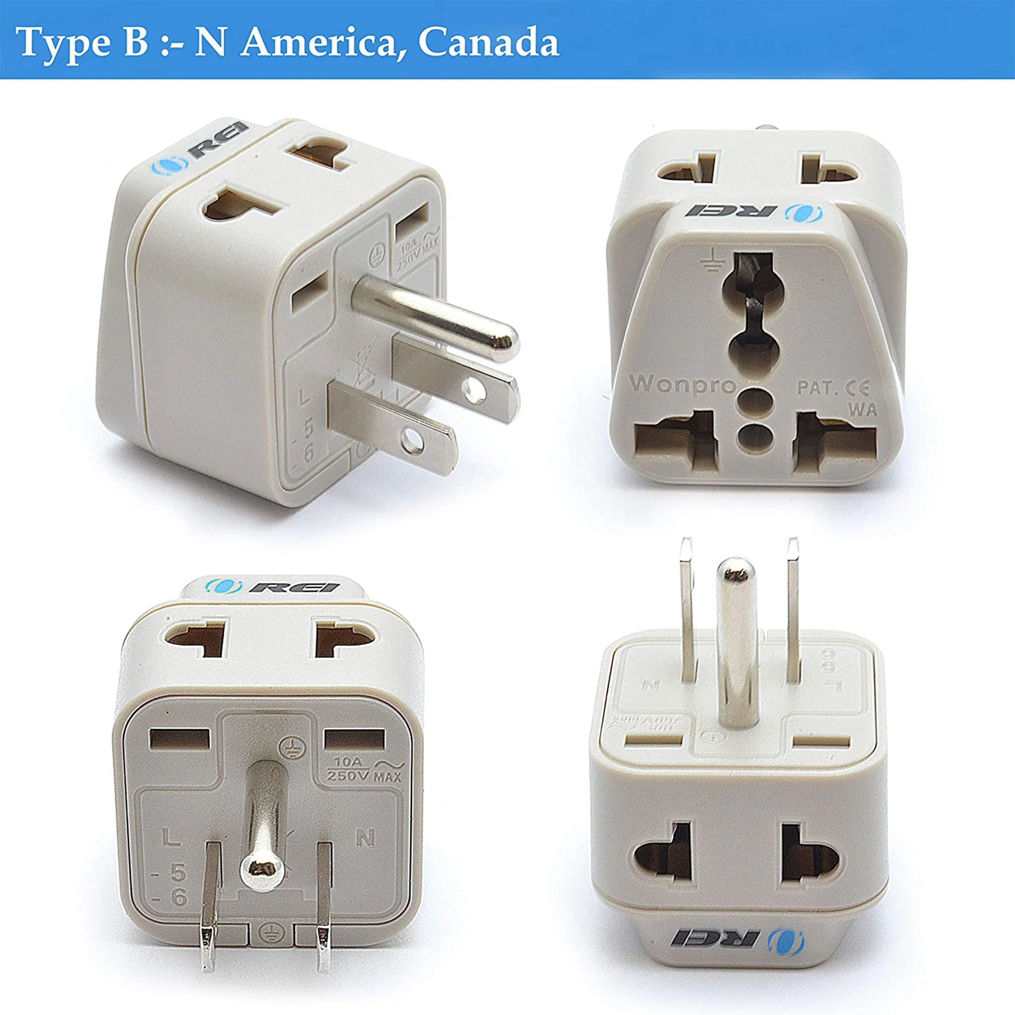 World Travel Adapter Plug International- All in One- Compact Design (DB7-SET) - Image 3